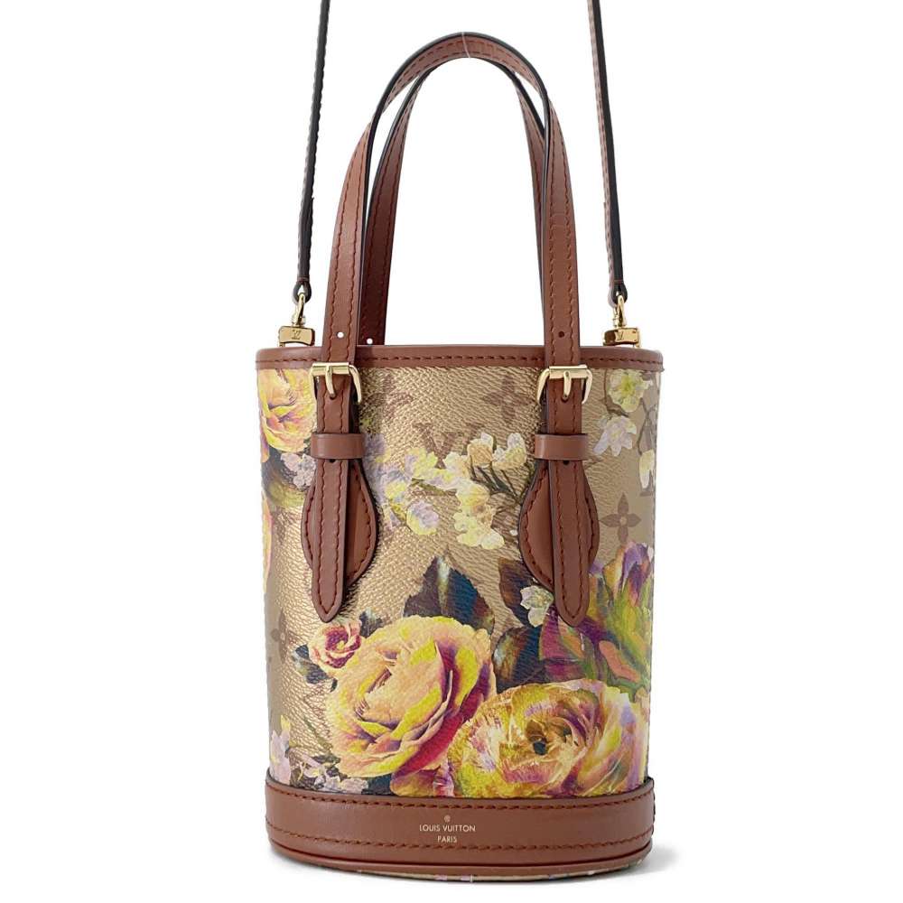 LOUIS VUITTON Nano bucket MetalicGoldM81724 Monogram・Flora Le LV Garden Size Nano