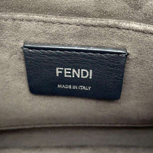 将图像加载到图库查看器中，FENDI Canai Metallic Shoulder Bag Green8M0381 Leather Ruthenium Size Small
