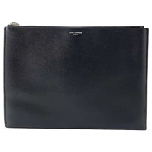 将图像加载到图库查看器中，SAINT LAURENT PARIS Zip tablet sleeve Black397294 Leather
