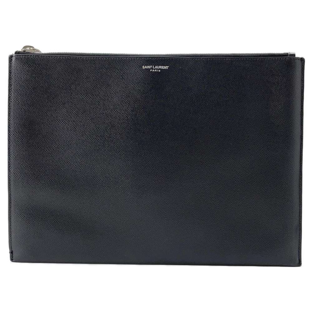 SAINT LAURENT PARIS Zip tablet sleeve Black397294 Leather