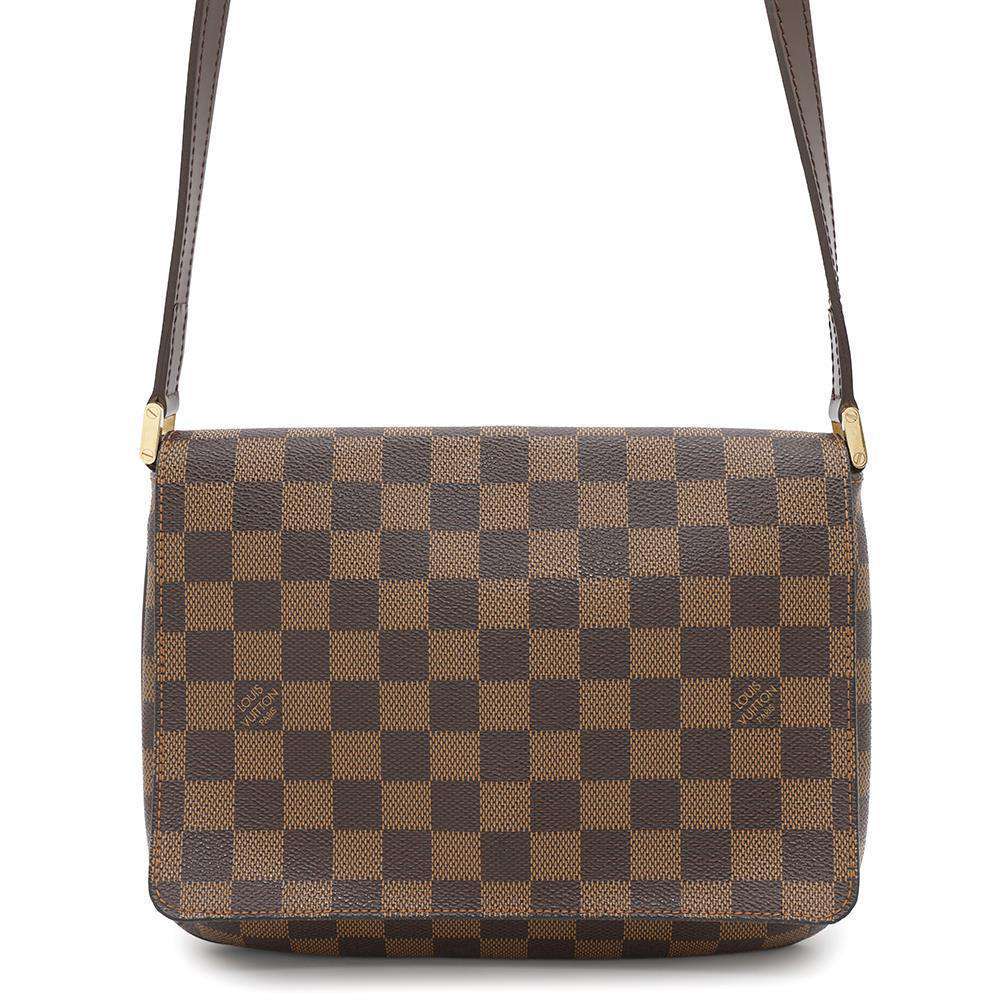 LOUIS VUITTON Musette Tango Long RedN51301 Damier Ebene Canvas