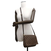 Load image into Gallery viewer, LOUIS VUITTON Musette Tango Long RedN51301 Damier Ebene Canvas
