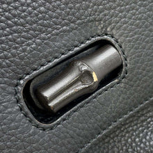 将图像加载到图库查看器中，GUCCI Bamboo Shoulder Black387095 Leather
