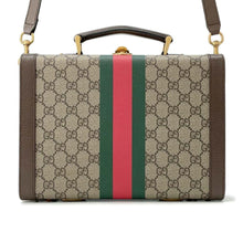 将图像加载到图库查看器中，GUCCI GG Supreme Beauty Case Beige/Brown633587 PVC
