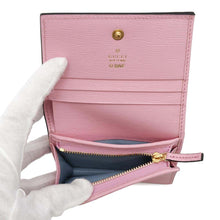 将图像加载到图库查看器中，GUCCI Bananya Compact Wallet Pink701009 Leather
