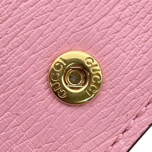 将图像加载到图库查看器中，GUCCI Bananya Compact Wallet Pink701009 Leather
