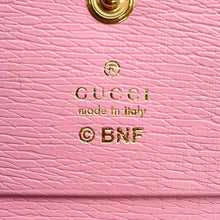 将图像加载到图库查看器中，GUCCI Bananya Compact Wallet Pink701009 Leather
