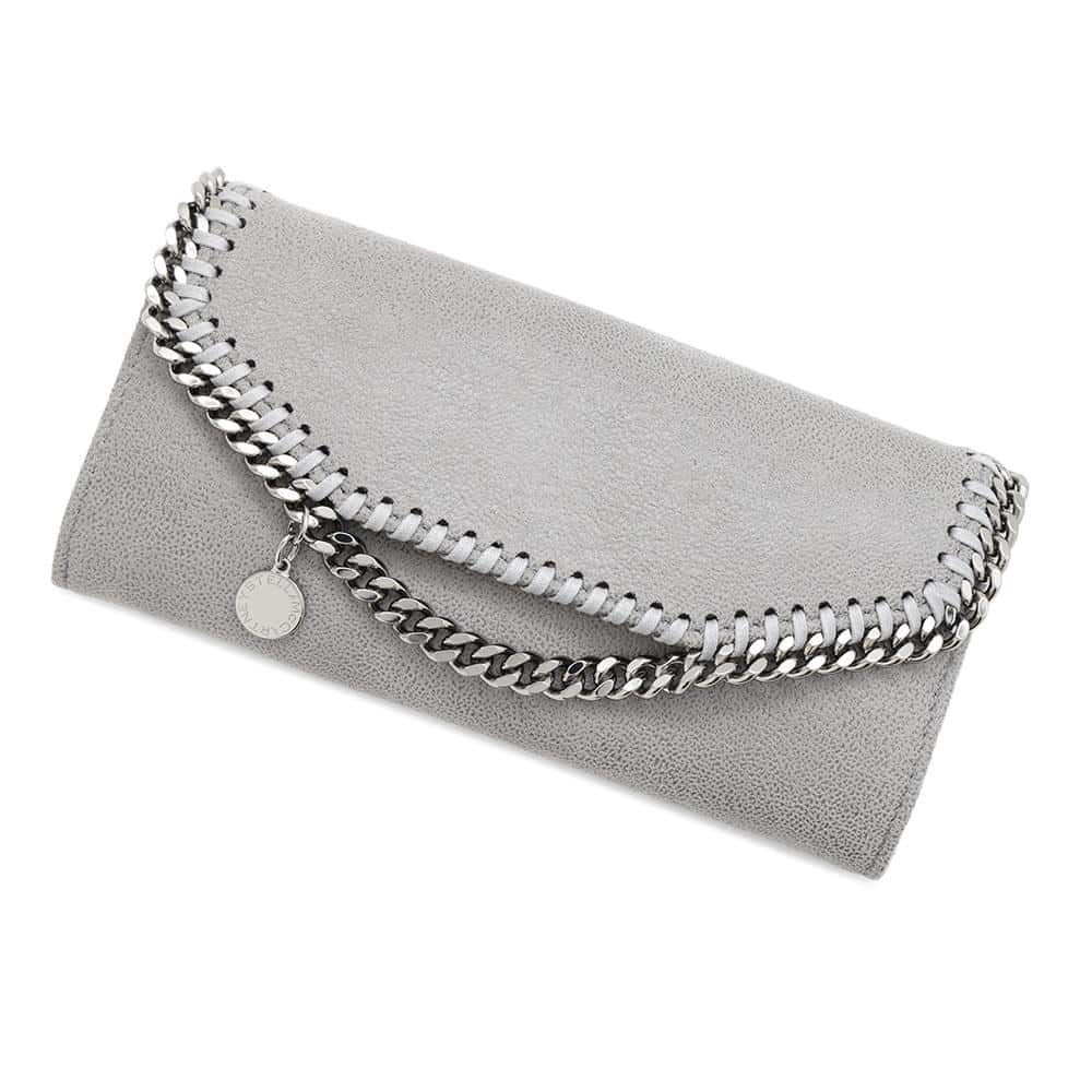 Stella McCartney Falabella Long Wallet Gray391835 Faux leather