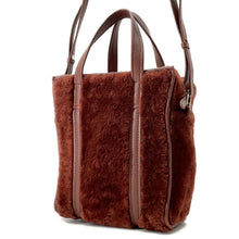 Load image into Gallery viewer, BALENCIAGA Bazar shopper Brown452458 Fur Leather
