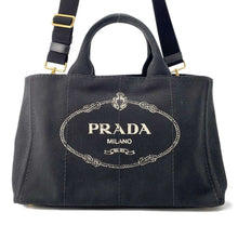 Load image into Gallery viewer, PRADA Canapa 2WAY tote BlackBN2642 Canvas
