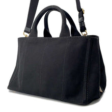 Load image into Gallery viewer, PRADA Canapa 2WAY tote BlackBN2642 Canvas
