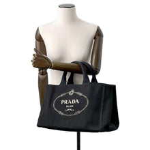 Load image into Gallery viewer, PRADA Canapa 2WAY tote BlackBN2642 Canvas
