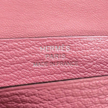 将图像加载到图库查看器中，HERMES Bearn Card Case Rose Azalee Chevre Myzore Goatskin
