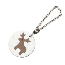 将图像加载到图库查看器中，HERMES Animal Bag Charm Reindeer White/Etoupe Epsom SV925
