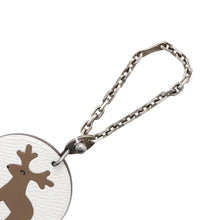 Load image into Gallery viewer, HERMES Animal Bag Charm Reindeer White/Etoupe Epsom SV925
