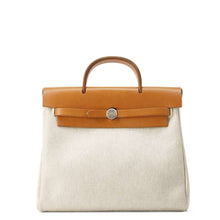 将图像加载到图库查看器中，HERMES Herbag a Dos Natural/Beige Toile H Bashhunter Size PM
