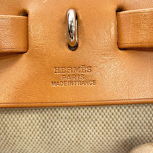 将图像加载到图库查看器中，HERMES Herbag a Dos Natural/Beige Toile H Bashhunter Size PM
