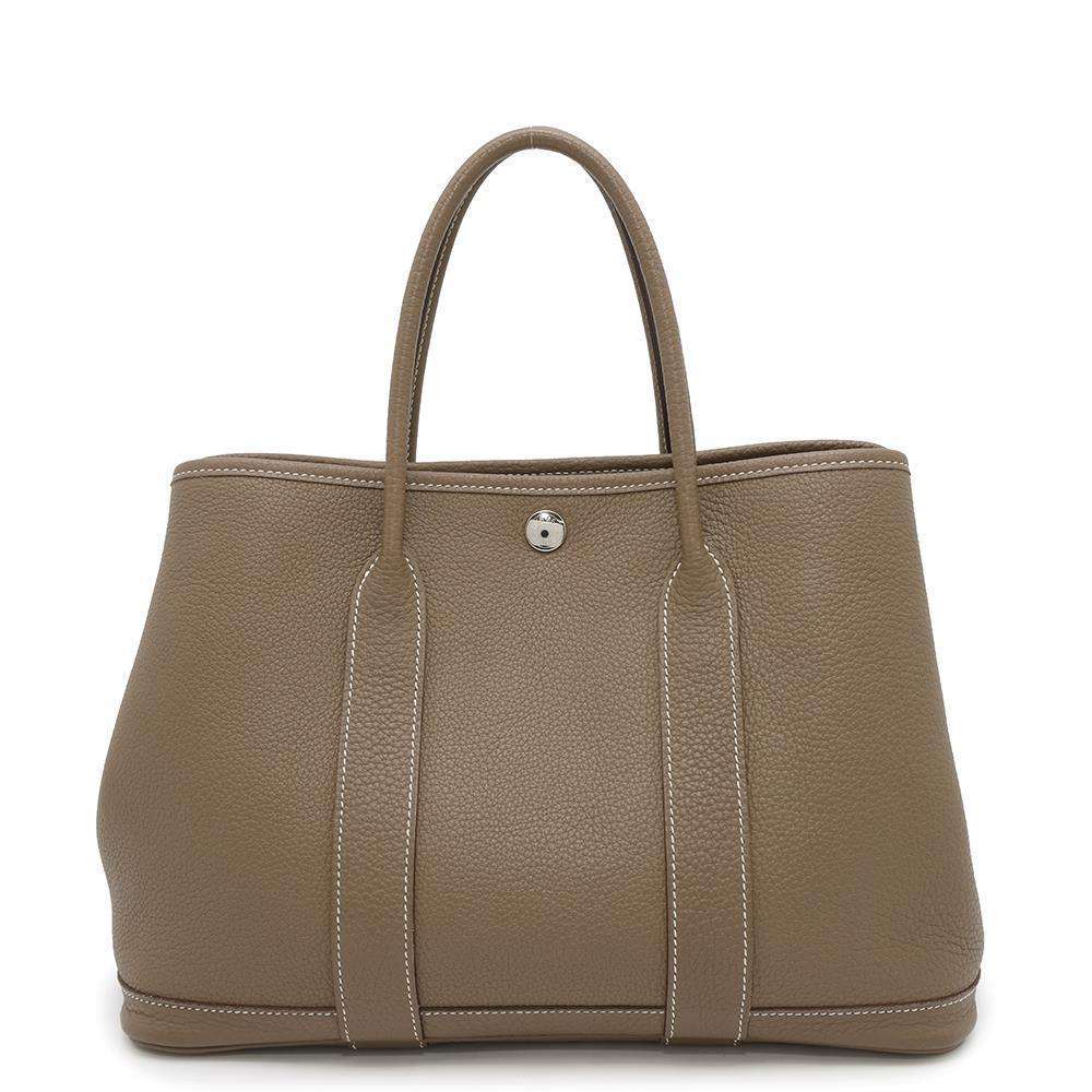 HERMES Garden Party Etoupe Negonda Leather Size TPM