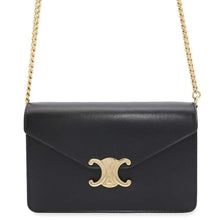 Load image into Gallery viewer, CELINE Chain Wallet Margo Black10L033DPV.38NO Calf Leather
