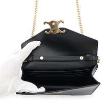 Load image into Gallery viewer, CELINE Chain Wallet Margo Black10L033DPV.38NO Calf Leather
