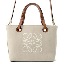 Load image into Gallery viewer, LOEWE Anagram 2way Tote Beige/BrownA717S74X01 Canvas Leather Size Mini
