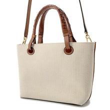 将图像加载到图库查看器中，LOEWE Anagram 2way Tote Beige/BrownA717S74X01 Canvas Leather Size Mini
