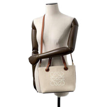 Load image into Gallery viewer, LOEWE Anagram 2way Tote Beige/BrownA717S74X01 Canvas Leather Size Mini
