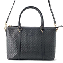 将图像加载到图库查看器中，GUCCI MicroGuccissima 2wayTote Bag Black449656 Leather
