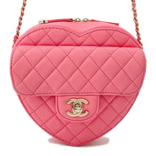 Load image into Gallery viewer, CHANEL Heart Shape ChainShoulder PinkAS3191 Lambskin
