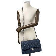 Load image into Gallery viewer, CHANEL Matelasse W Chain W Flap Shoulder Bag NavyA58600 Lambskin Size 30
