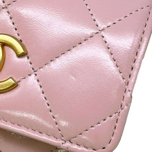 Load image into Gallery viewer, CHANEL Matelasse Chain wallet Pink Leather
