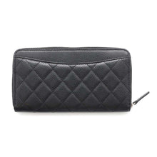 Load image into Gallery viewer, CHANEL Matelasse long zip wallet BlackAP0242 Caviar Leather
