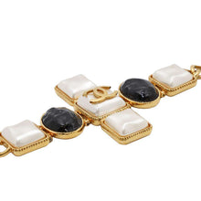 Load image into Gallery viewer, CHANEL Gripoa Bracelet Black/White/Gold Metal
