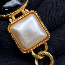 Load image into Gallery viewer, CHANEL Gripoa Bracelet Black/White/Gold Metal
