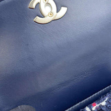 Load image into Gallery viewer, CHANEL Matelasse ChainShoulder Bag Navy Tweed Lambskin
