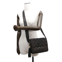 Load image into Gallery viewer, CHANEL Matelasse Shoulder Bag with Fringe Black Lambskin
