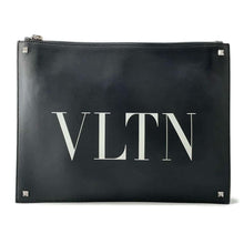 将图像加载到图库查看器中，Valentino Garavani VLTN Clutch Bag BlackWY2B0692WJW0NI Leather
