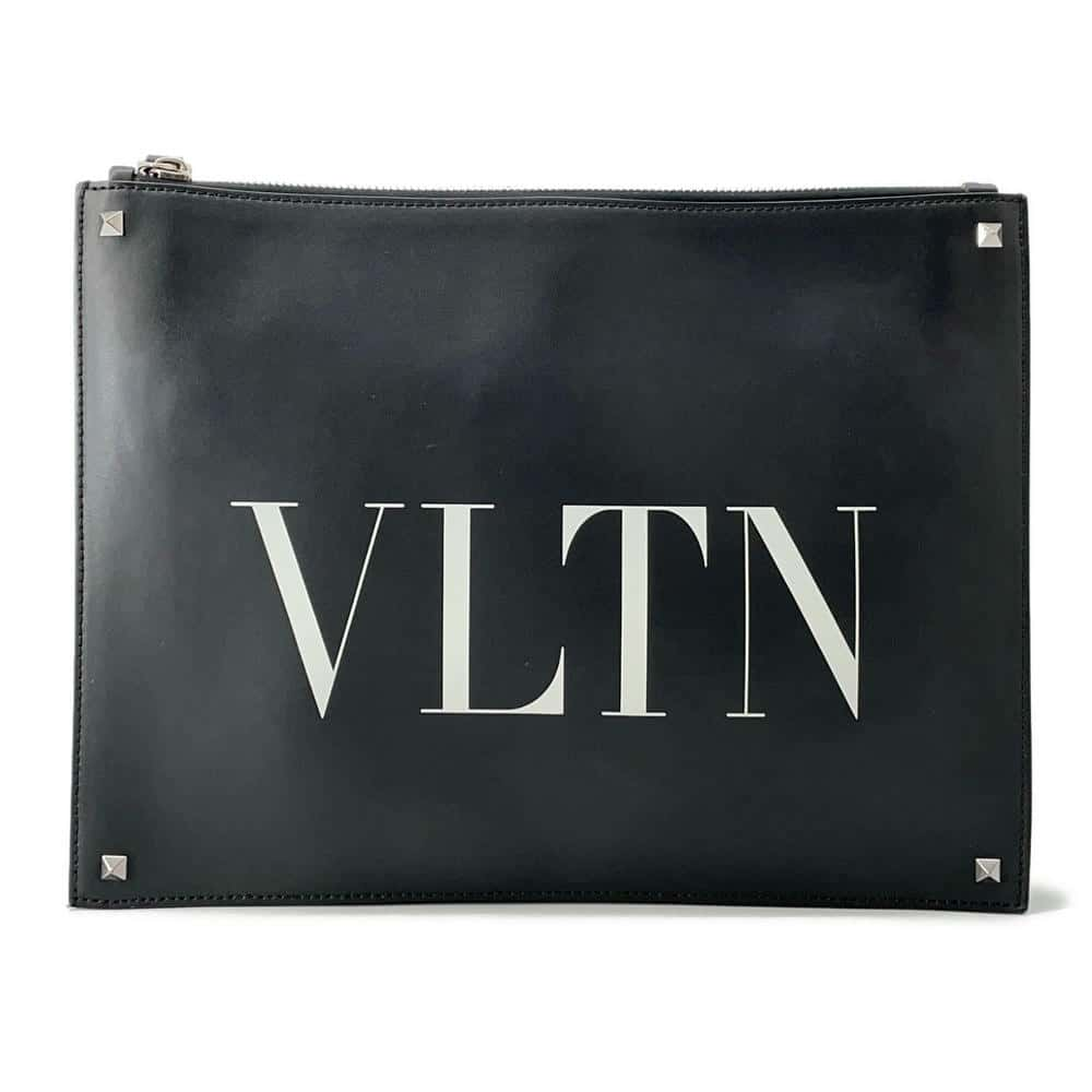 Valentino Garavani VLTN Clutch Bag BlackWY2B0692WJW0NI Leather