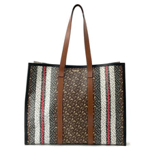 将图像加载到图库查看器中，BURBERRY TBMonogram Tote Bag Brown/Multicolor8021488 PVC Coated Canvas
