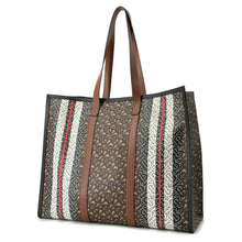 将图像加载到图库查看器中，BURBERRY TBMonogram Tote Bag Brown/Multicolor8021488 PVC Coated Canvas
