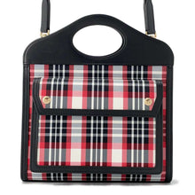 Load image into Gallery viewer, BURBERRY 2way pocket bag Black/Red8035841 Nylon Leather
