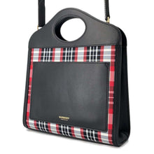 Load image into Gallery viewer, BURBERRY 2way pocket bag Black/Red8035841 Nylon Leather
