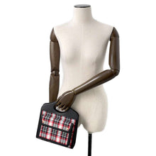 Load image into Gallery viewer, BURBERRY 2way pocket bag Black/Red8035841 Nylon Leather
