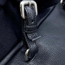 将图像加载到图库查看器中，PRADA Embossed Logo Travel Bag BlackBR3089 Leather
