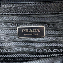 将图像加载到图库查看器中，PRADA Embossed Logo Travel Bag BlackBR3089 Leather
