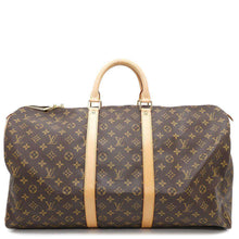 将图像加载到图库查看器中，LOUIS VUITTON Keepall BrownM41424 Monogram Size 55
