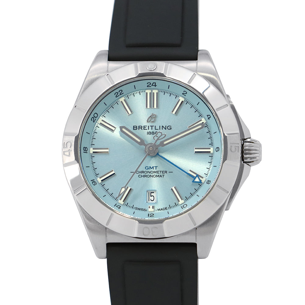 BREITLING Chronomat Automatic GMT 40 W40mm Stainless Steel Rubber Ice blue DialP32398101C1S2