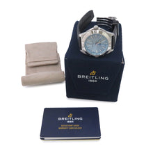 将图像加载到图库查看器中，BREITLING Chronomat Automatic GMT 40 W40mm Stainless Steel Rubber Ice blue DialP32398101C1S2

