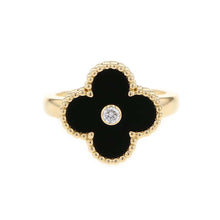 Load image into Gallery viewer, Van Cleef &amp; Arpels Vintage Alhambra 1PD Ring Size 51/#11VCARA41051 18K Yellow Gold

