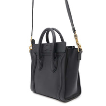 将图像加载到图库查看器中，CELINE Luggage Black189243 Smooth Calf Leather Size Nano
